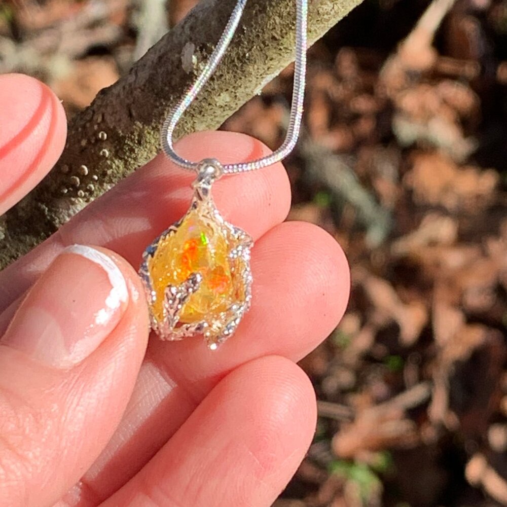 High Grade Fire Opal Necklace
